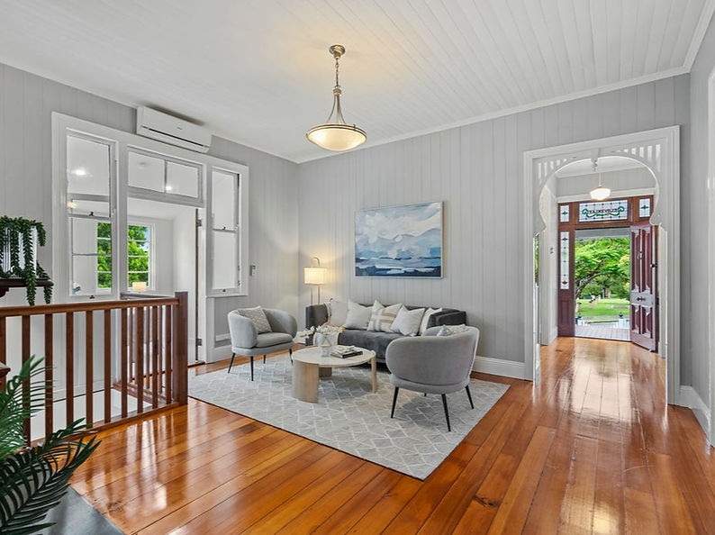 Freshly painted living room