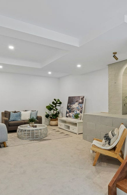 Freshly painted interior living space